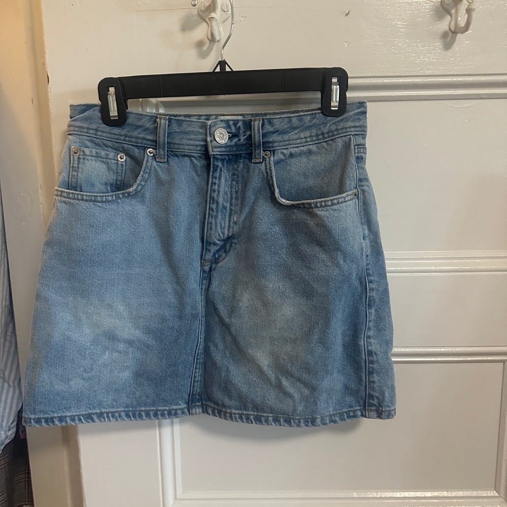 BDG Light Wash Denim Mini Skirt - Classic Jeans Style